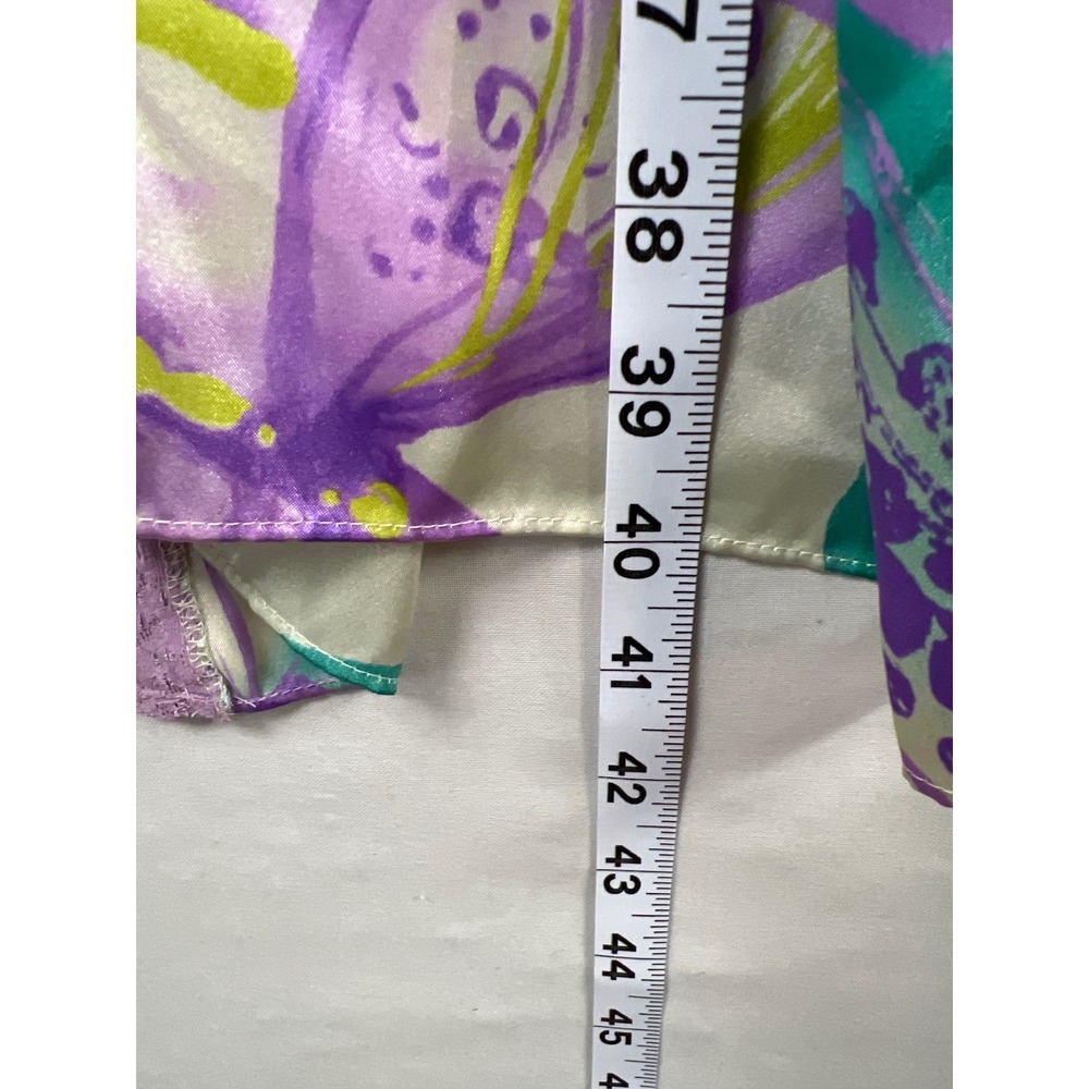 Valerie Stevens Butterfly Robe & Nightgown Set Womens XL Purple Satin Loungewear - Picture 6 of 12